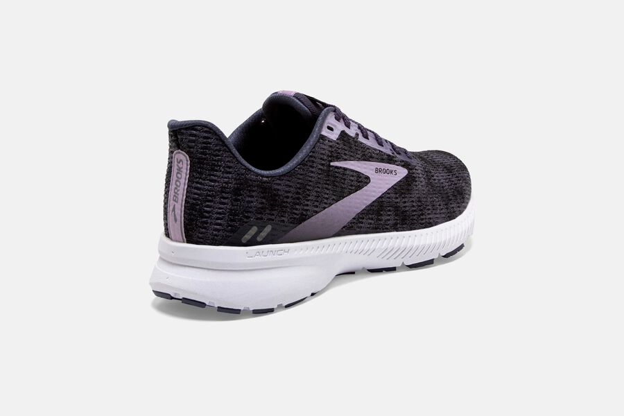 Brooks Launch 8 Road Running Shoes Womens - Black/Purple - SAYOX-8256